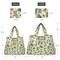 Wrapables Large & Small Foldable Tote Nylon Reusable Grocery Bags, Set of 2, Koalas